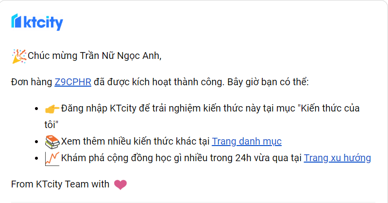 email giao dịch